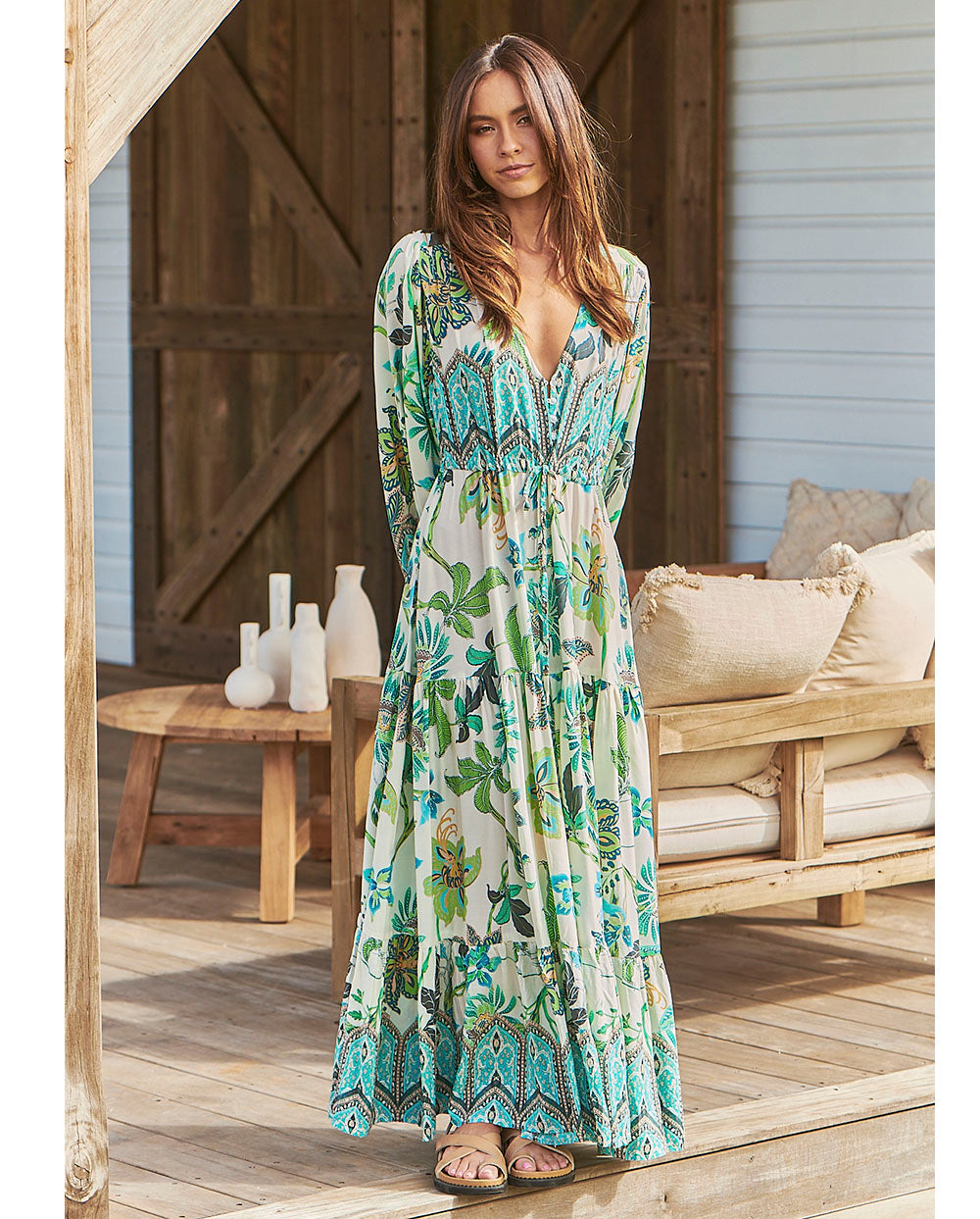 Vestido Largo Teresa estampado Utopía Jaase
