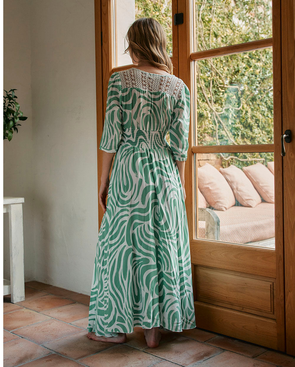 Vestido largo Indiana Matcha Jaase