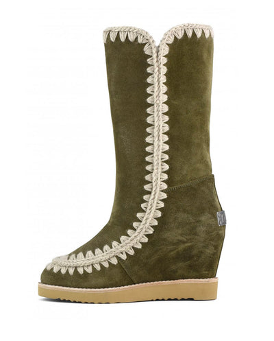 Mou French Toe tall wedge verde