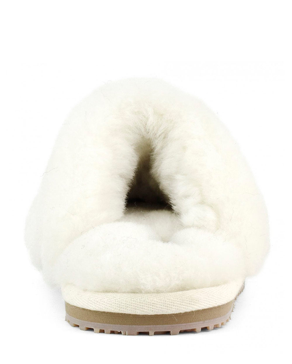 Pantufla Mou Closed toe sheepskin fur slipper vainilla
