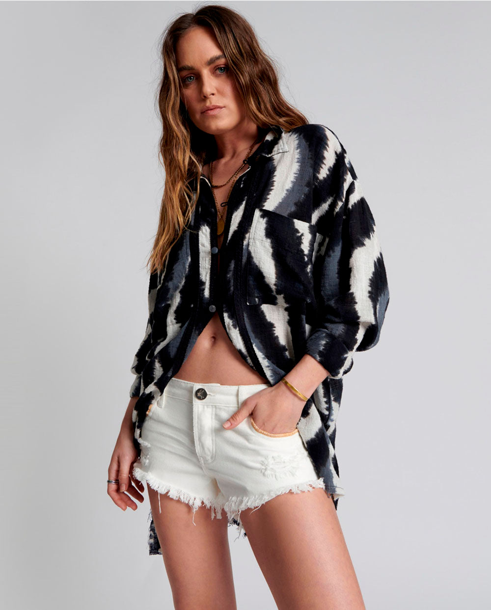 Camisa Eclipse estampada a mano Oneteaspoon
