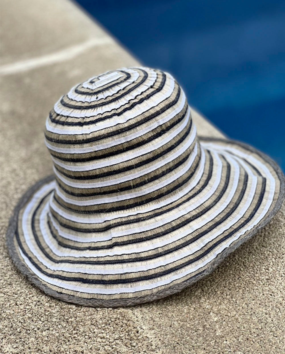 Sombrero lino raya mar